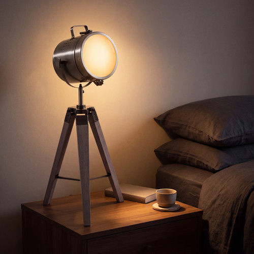 Vintage tripod table lamp - vintage,