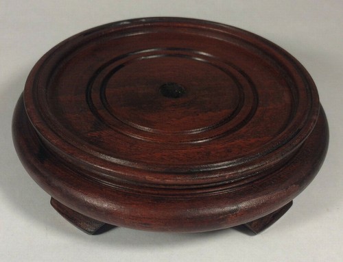 New footed oriental wooden - new, 4"