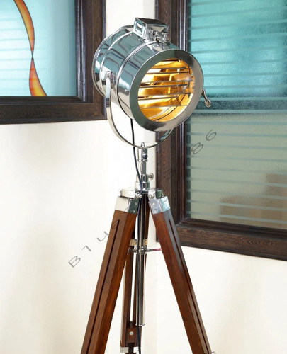 Nautical floor lamp wooden - nautical,