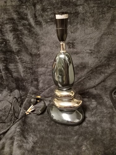 Modern chrome pebble - pebble, table