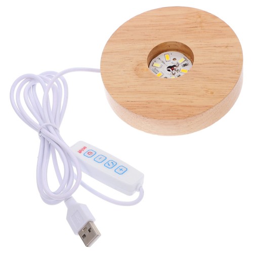 Reusable wood led lamp base - reusable,