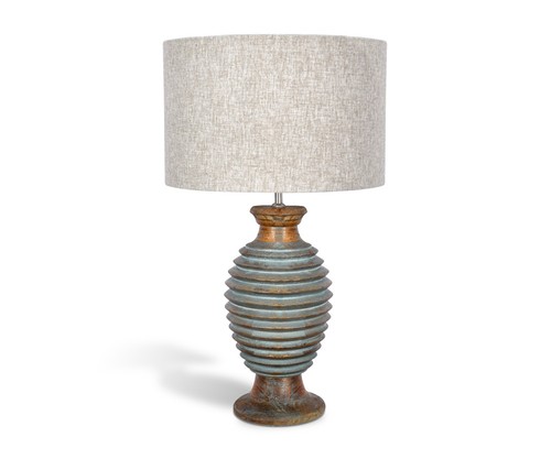 Solid wood table lamp fabric - solid,
