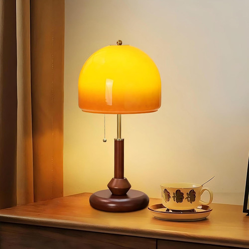 Vintage orange mushroom table - orange,