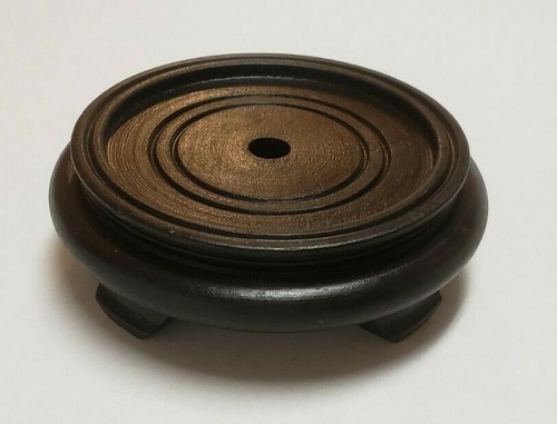 Footed oriental wooden lamp - wooden,