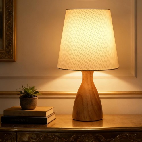 Wood bedside table lamp white - bedside,