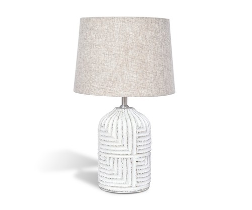 Solid wood table lamp fabric - solid,