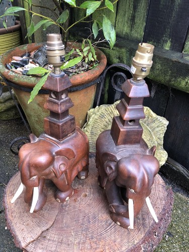 Table lamps vintage pair - lamps,
