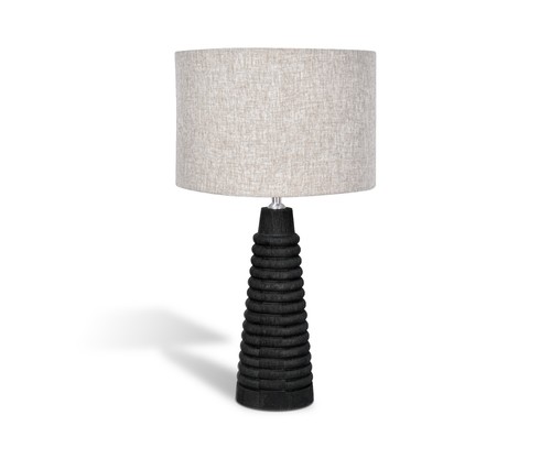 Solid wood table - table, lamp