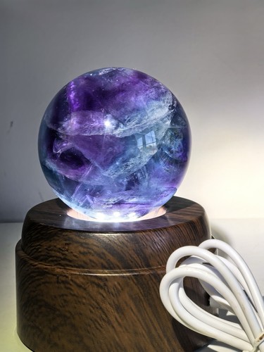 Usb wooden grain rotating led - usb,