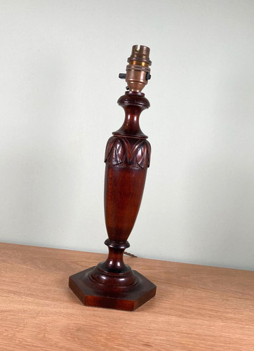 Vintage turned oak wooden - vintage,